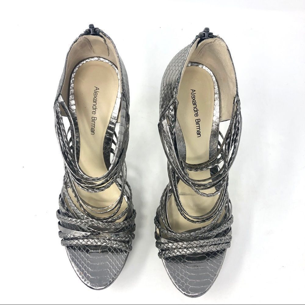 Alexandre Birman Python & Leather Platform Sandals - Picture 11 of 11